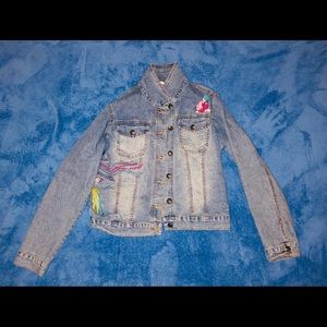 Vintage flower jean jacket
